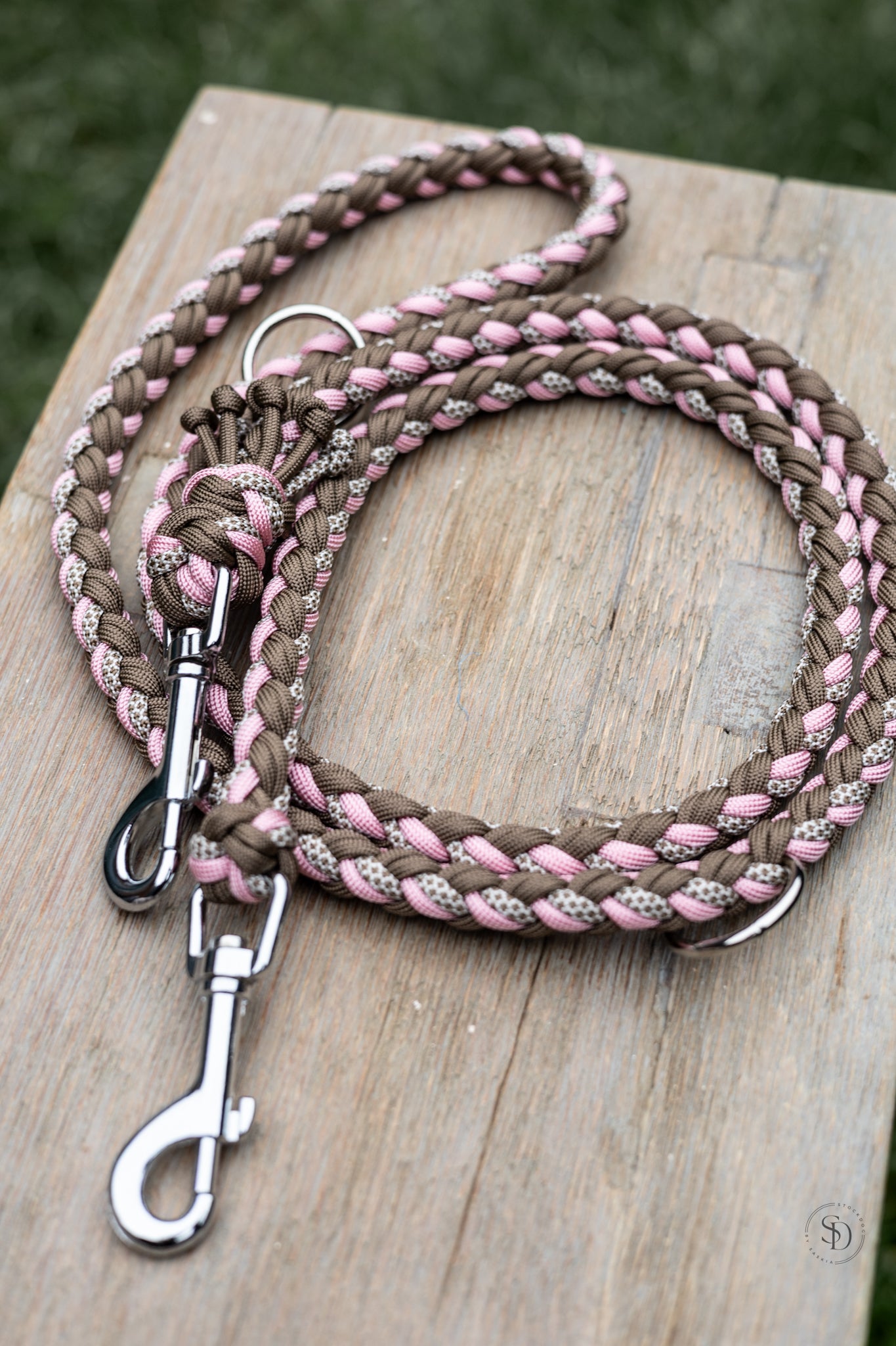 Hundeleine „Paris“ - in Braun und Rosa