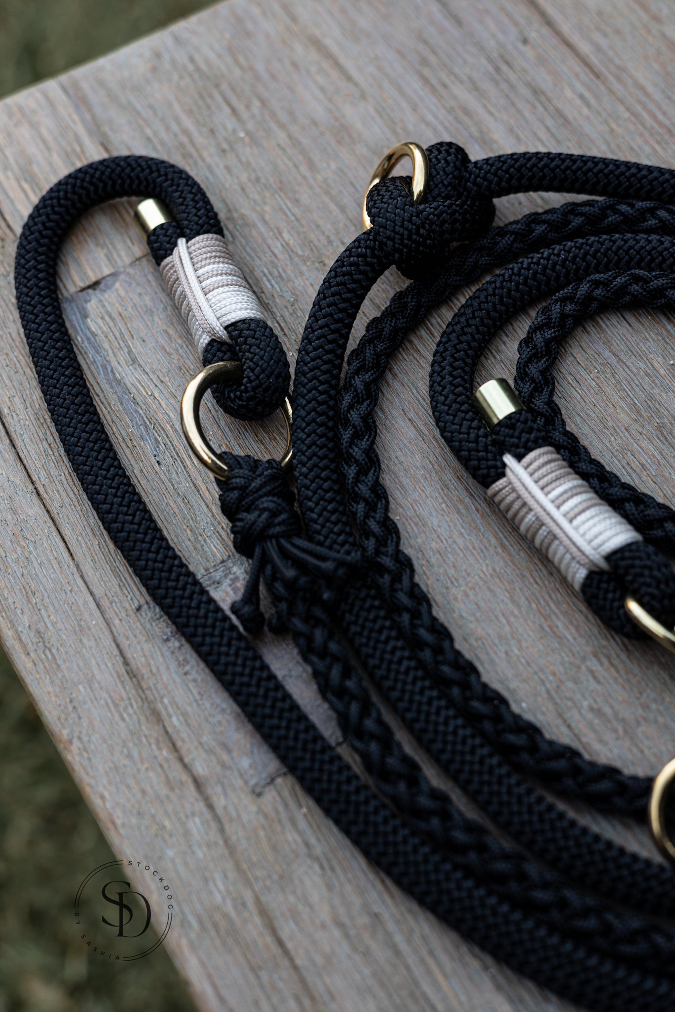 Paracord Tau Leine „Featherline“ - All Black (bis 10kg)