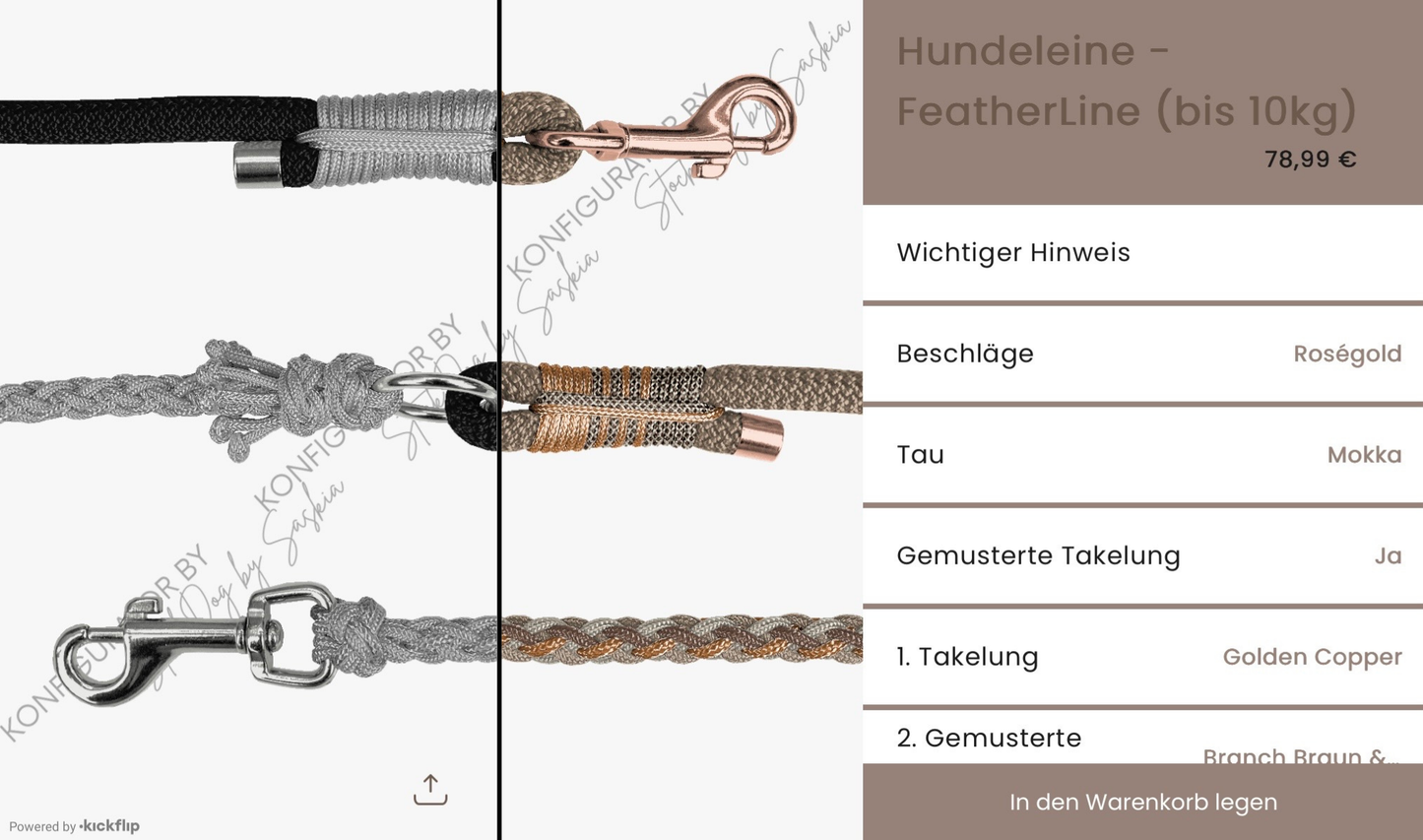 Hundeleine - FeatherLine (bis 10kg)