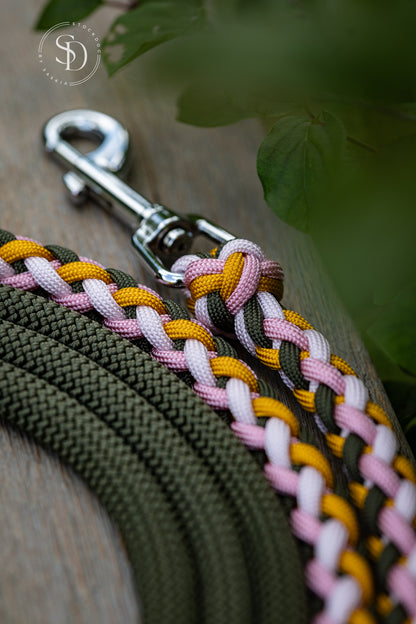 Paracord Tau Leine - Olive x Rosa
