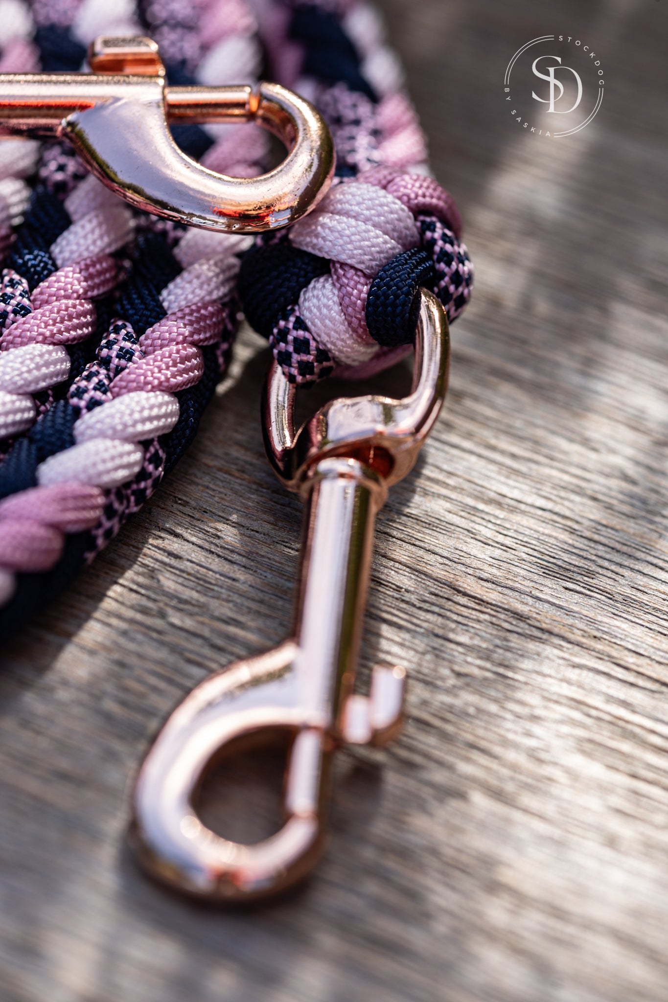 Halsband Vancouver & Leine Berlin - Blue x Rosa