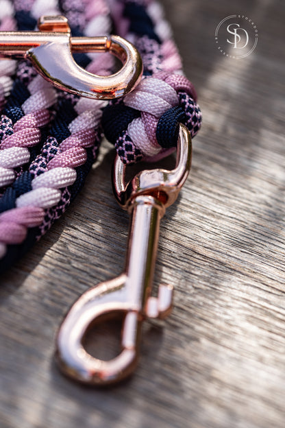 Halsband Vancouver & Leine Berlin - Blue x Rosa