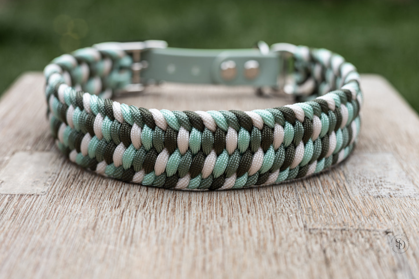 Halsband u. Leinen Set - „Eukalyptus und Oliv“