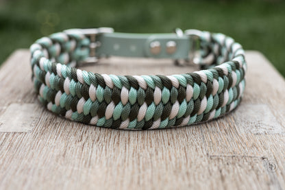 Halsband u. Leinen Set - „Eukalyptus und Oliv“