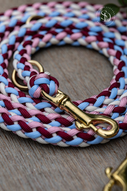 Halsband Bali & Leine London - Blue x Rosa