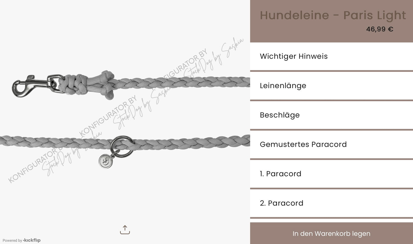 Hundeleine - Paris Light