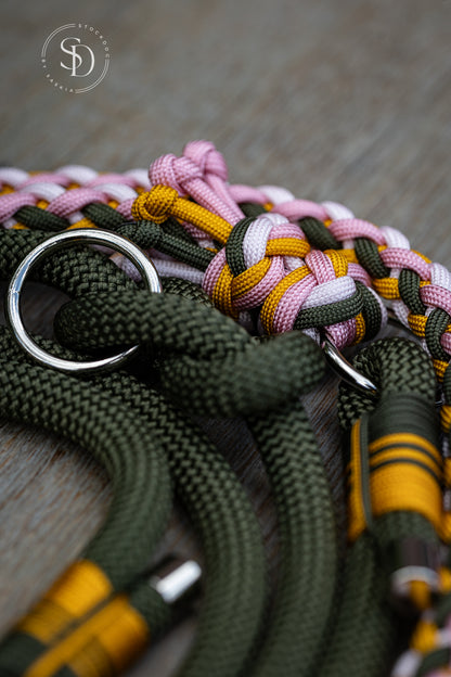 Paracord Tau Leine - Olive x Rosa