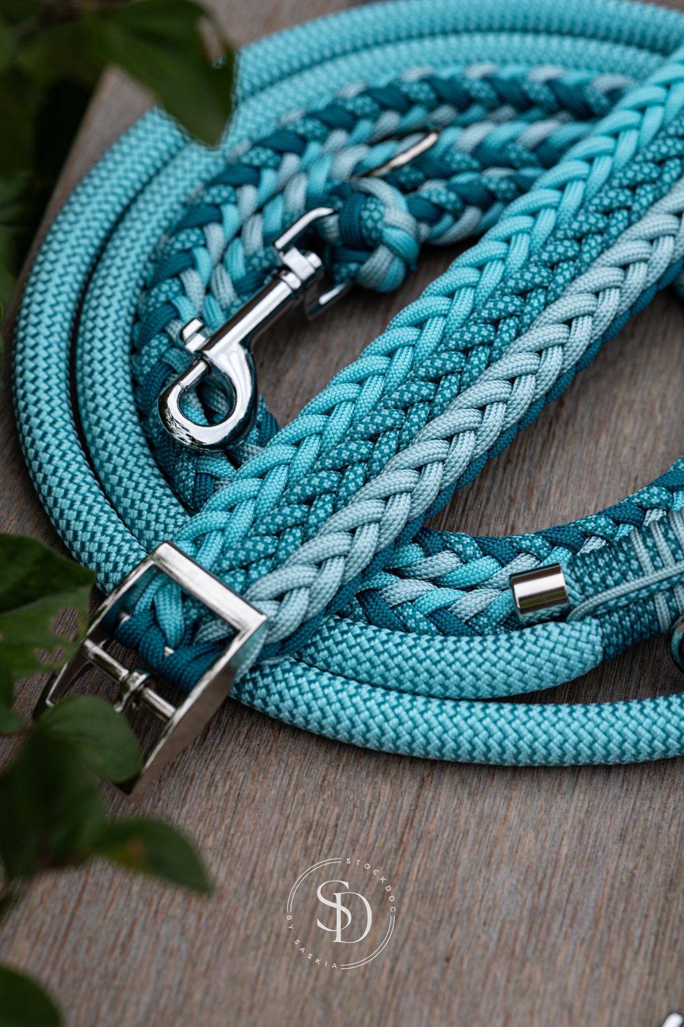 Halsband Venice & Paracord Tau Leinen Set - Turquoise