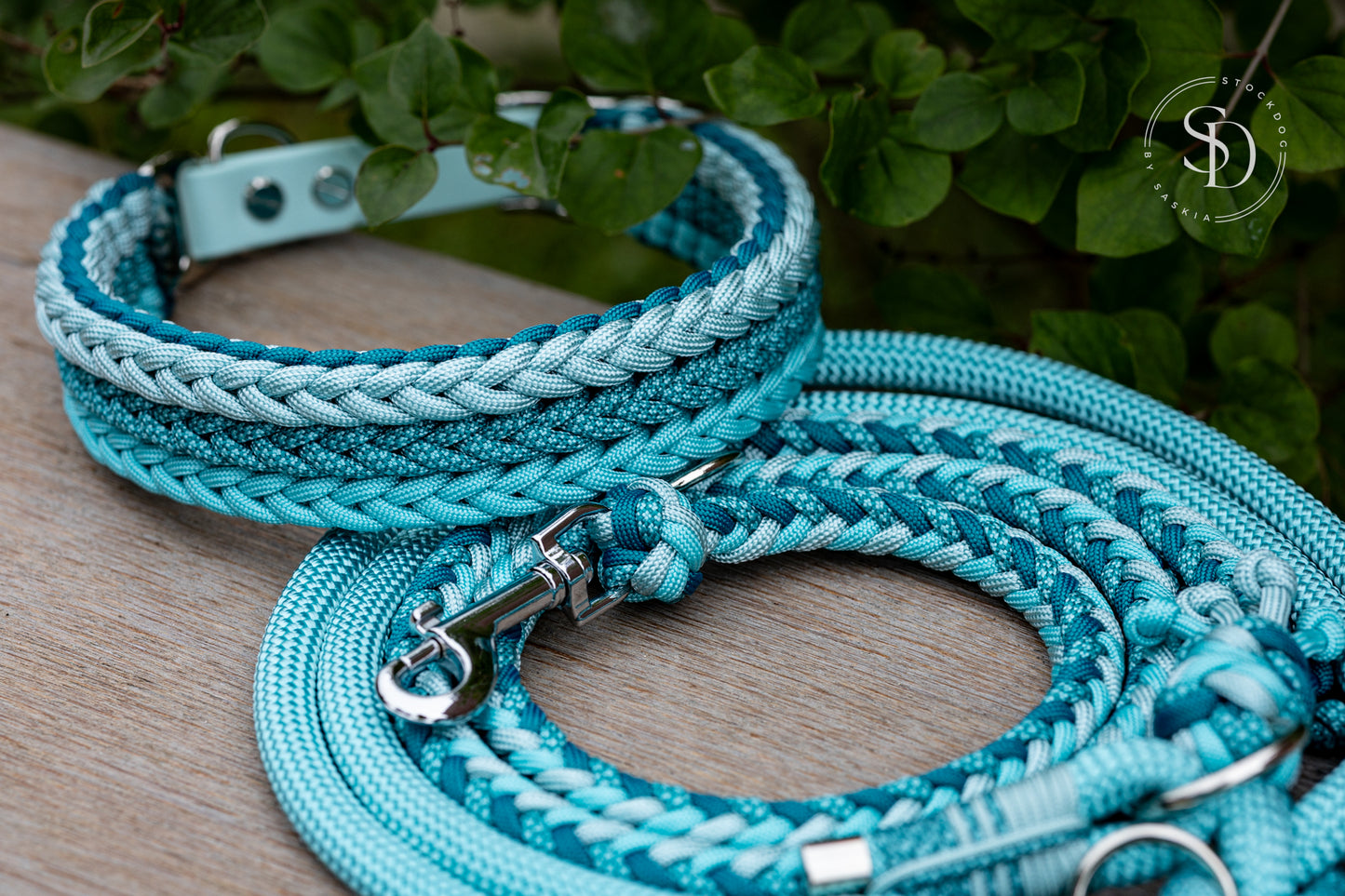 Halsband Venice & Paracord Tau Leinen Set - Turquoise