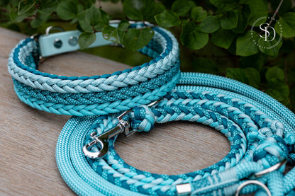 Halsband Venice & Paracord Tau Leinen Set - Turquoise