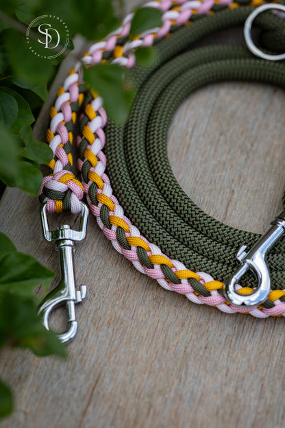Paracord Tau Leine - Olive x Rosa