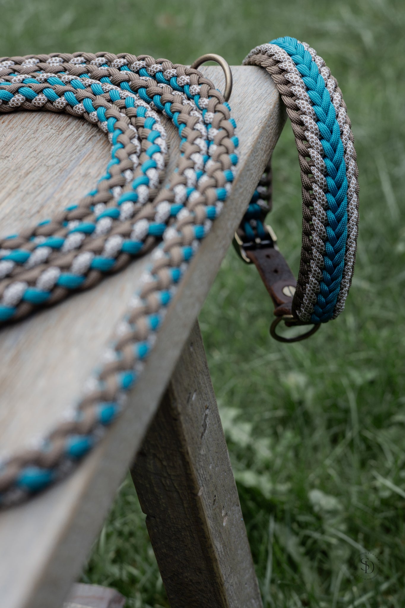 Halsband Rom & Leine London - Brown x Teal