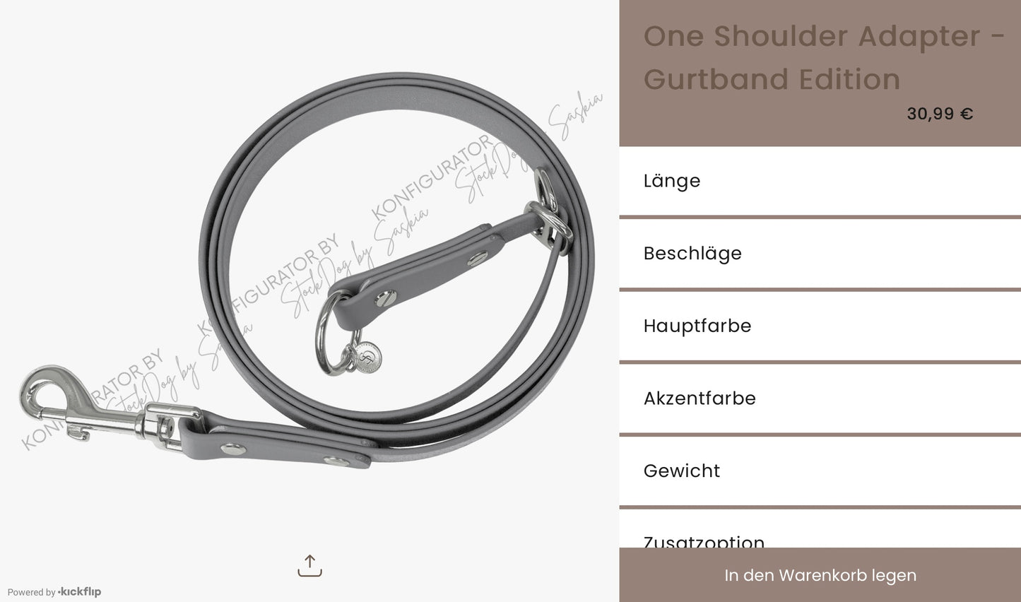 One Shoulder Adapter - Gurtband Edition