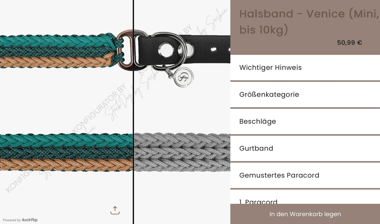 Halsband - Venice (Mini, bis 10kg)