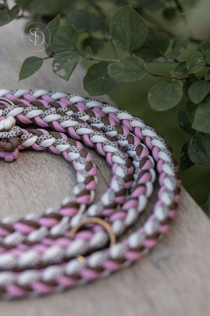 Halsband Friendship und Leine Paris - Braun x Rosa
