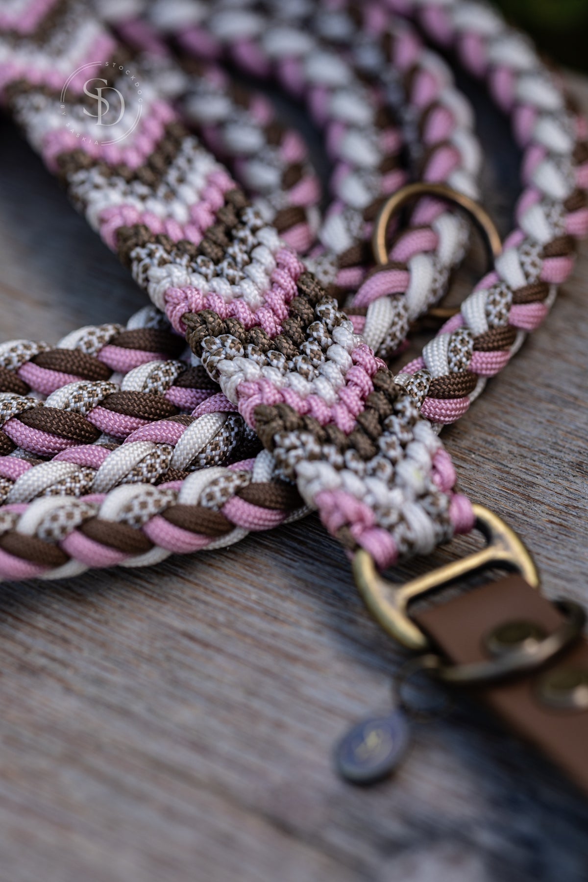 Halsband Friendship und Leine Paris - Braun x Rosa