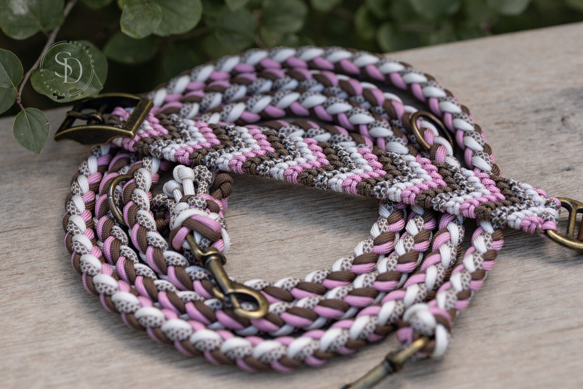 Halsband Friendship und Leine Paris - Braun x Rosa
