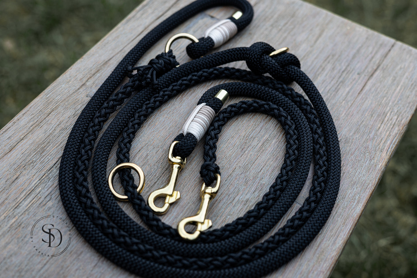 Paracord Tau Leine „Featherline“ - All Black (bis 10kg)
