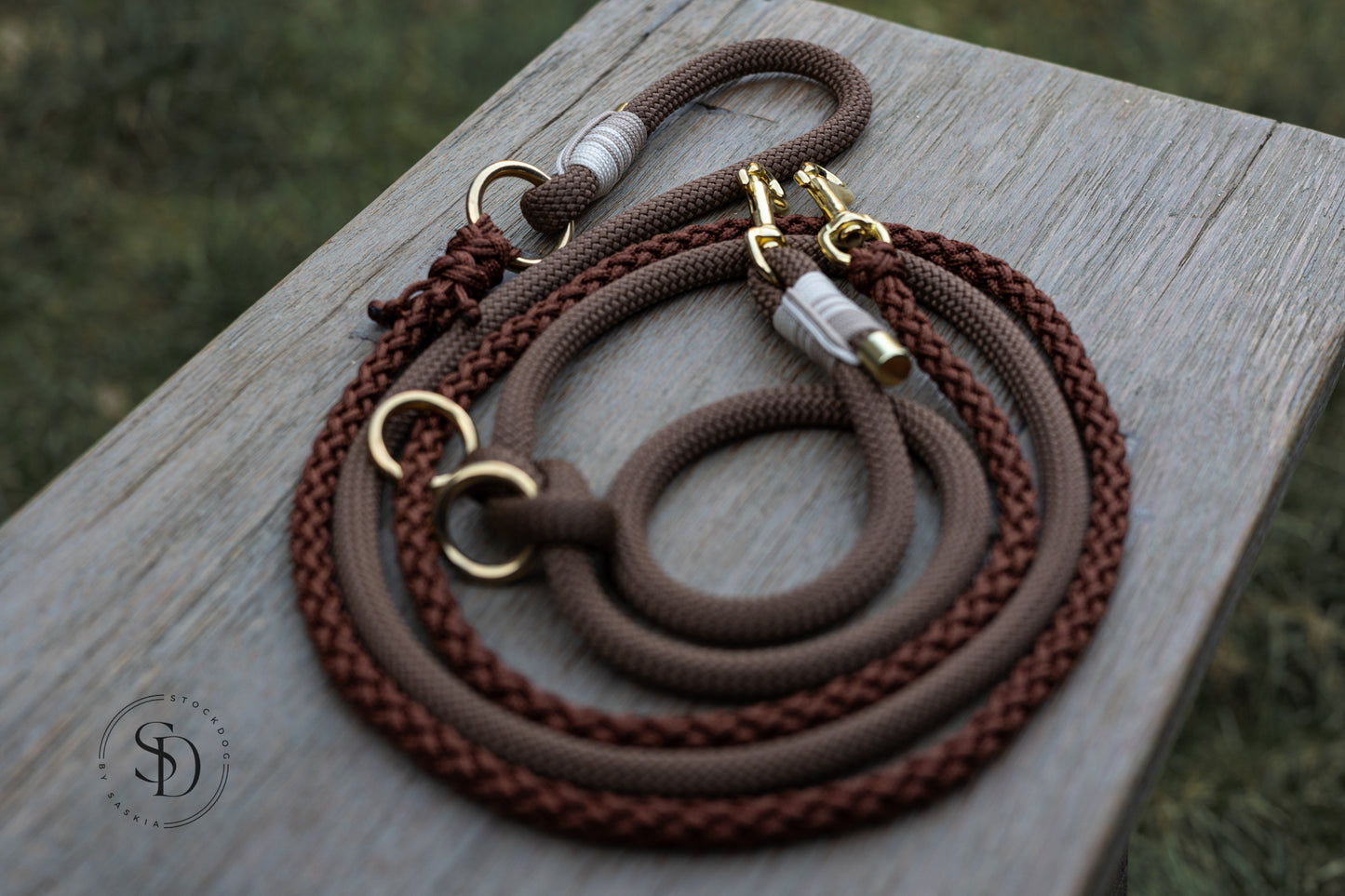 Paracord Tau Leine „FeatherLine“ - All Brown (bis 10kg)