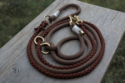Paracord Tau Leine „FeatherLine“ - All Brown (bis 10kg)