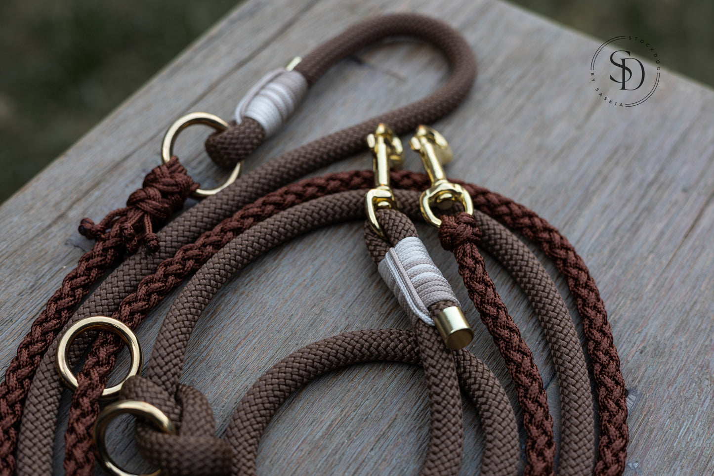 Paracord Tau Leine „FeatherLine“ - All Brown (bis 10kg)