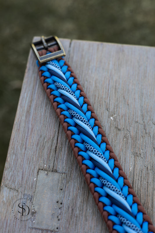 Halsband „Vancouver 2.0“ - Chocolate x Griechisch Blau